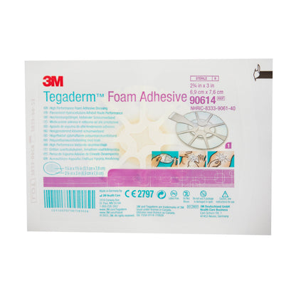 DRESSING, TEGADERM FOAM OVL 2 3/4"X3" (10/BX 4BX/C 3M