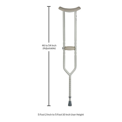CRUTCH, STEEL PUSH BUTTON ADJ HD 500LBS (PR)