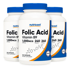 VITAMIN B9, CAP FOLIC ACID 1000MCG (240/BT 12BT/CS)