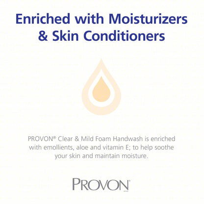 HANDWASH, FOAM PROVON CLR&MILD1250ML (3/CS)