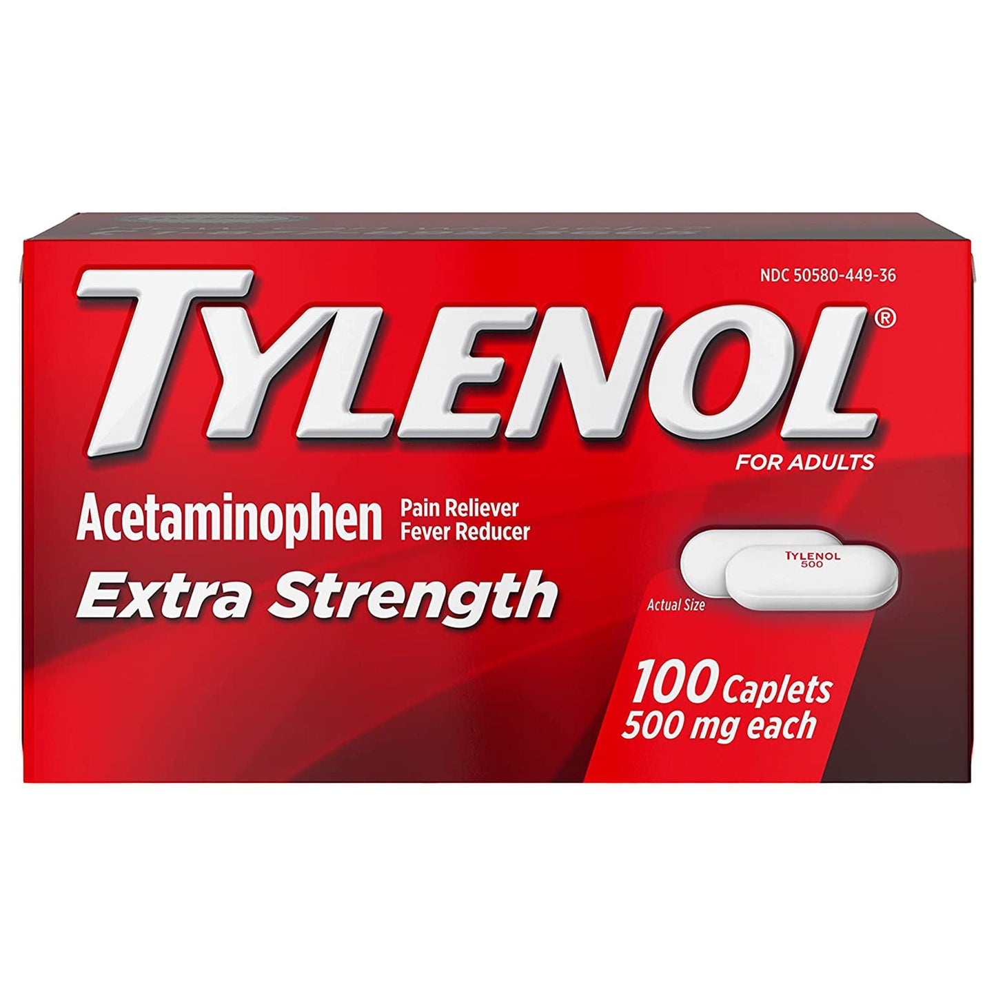 TYLENOL, CAP XSTRENGTH 500MG (100/BT)