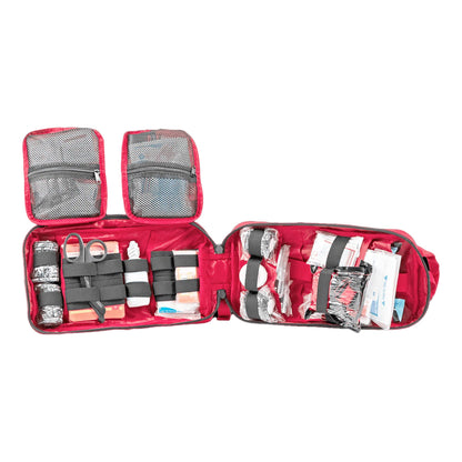 FIRST AID KIT, MYFAK LG PRO 200PC NYLON BAG RED 14X8.75X6"