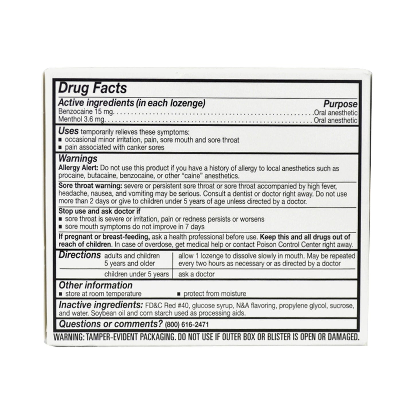 SORE THROAT, LOZ CHERRY 15MG-3.6MG (18/PK)