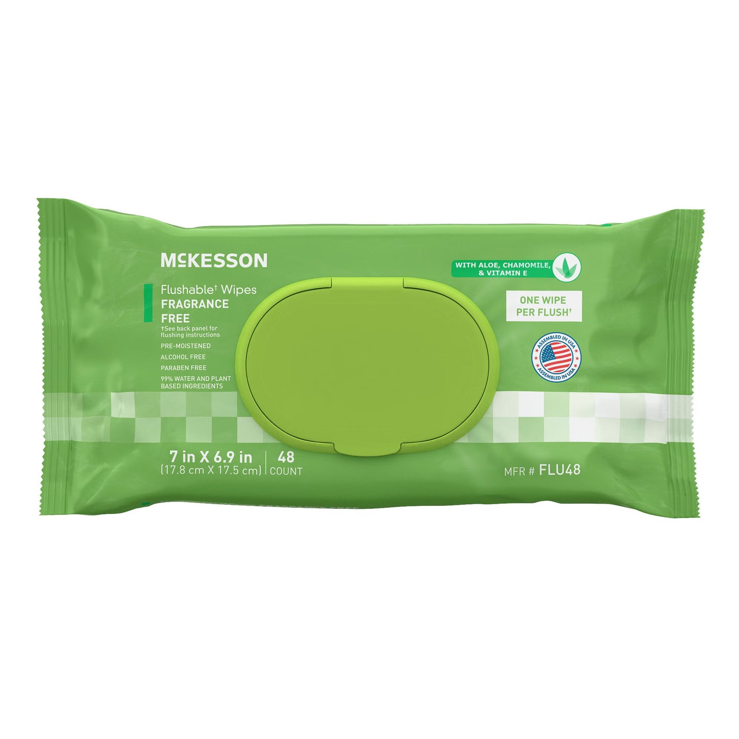 WIPE, WET FLUSHABLE UNSCNTED SFT PK W/LID (48/PK 12PK/CS)