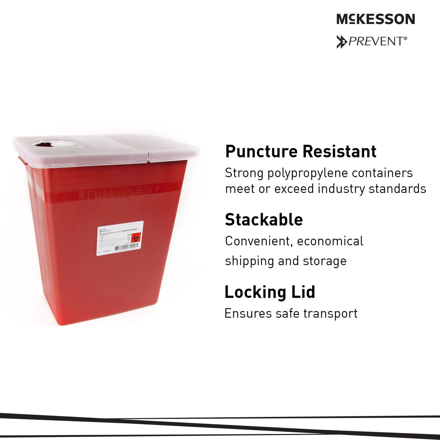 CONTAINER, SHARPS RED 8GL STACKABLE (10/CS)