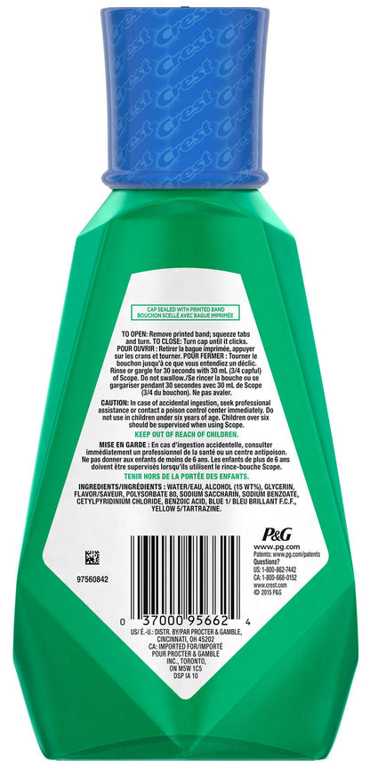 SCOPE, MOUTHWASH ORIGINAL MINT1L