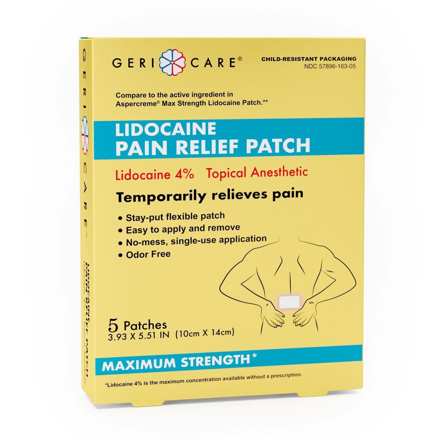 LIDOCAINE, PATCH PAIN RELIEF MAX 4% (6/BX 24BX/CS)