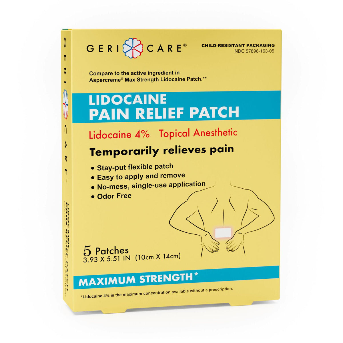 LIDOCAINE, PATCH PAIN RELIEF MAX 4% (6/BX 24BX/CS)