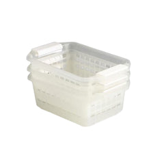 BASKET, STORAGE FLIP & STACK SM CLEAR