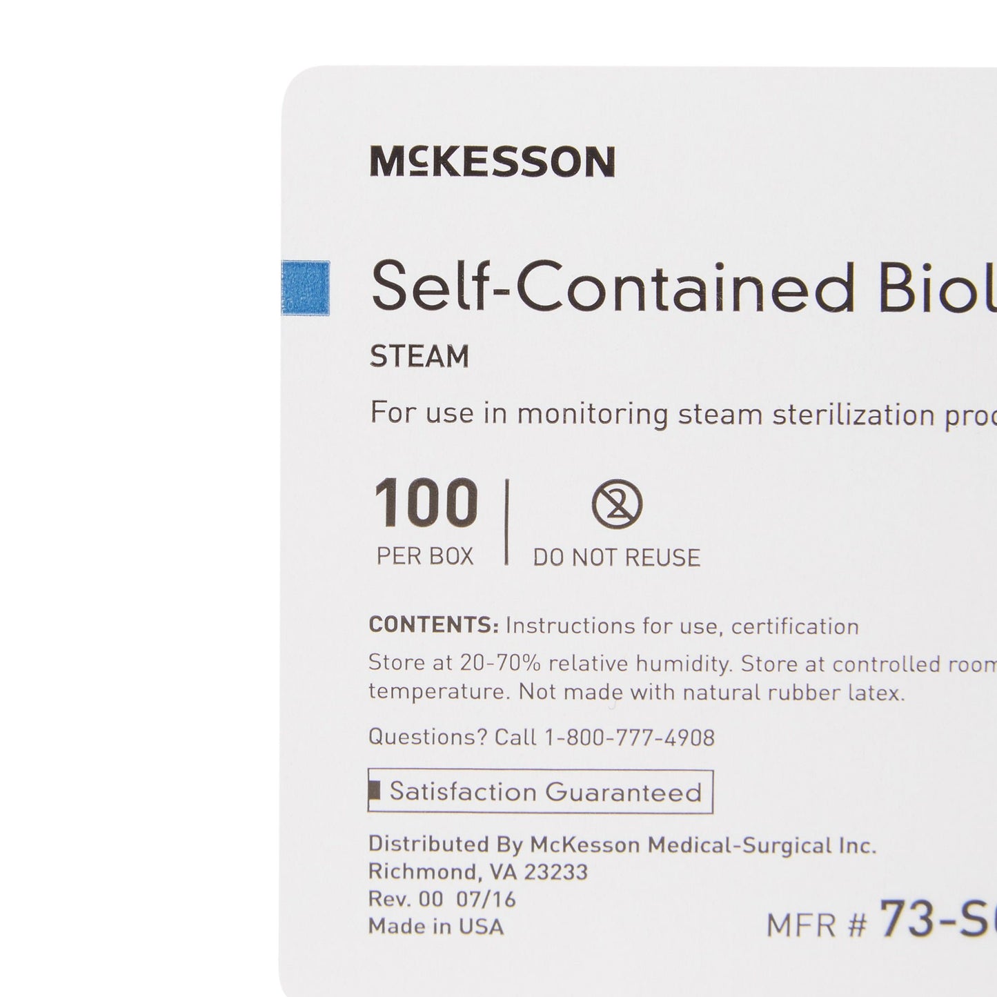 INDICATOR, BIOLOGICAL STEAM SLF-CONTAIN(100/BX 4BX