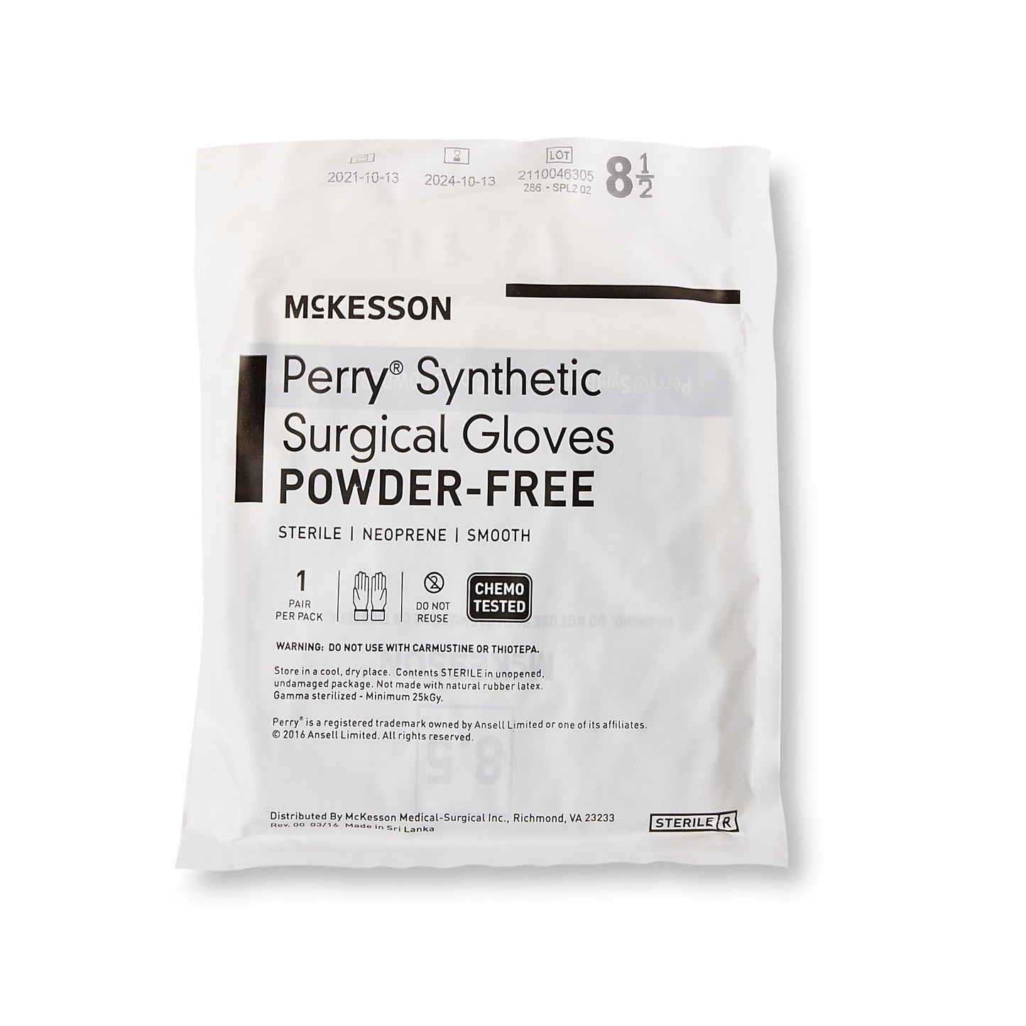 GLOVE, SURG NPRN 8.5 STR2 SMTHCHEMO (50PR/BX 4BX/CS)