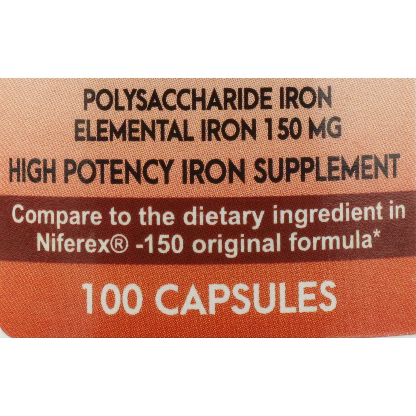 IRON FERRIC POLYSACCHARIDE, CAP 150MG (100/BT 12BT