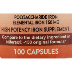 IRON FERRIC POLYSACCHARIDE, CAP 150MG (100/BT 12BT