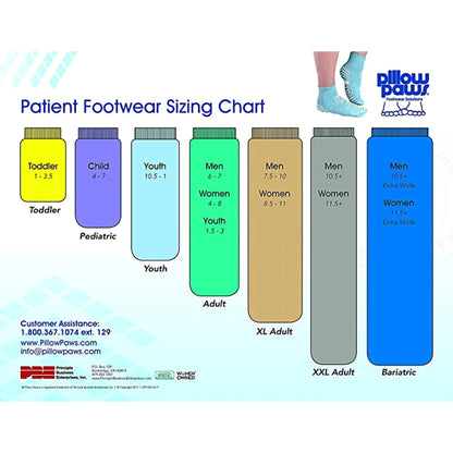 SLIPPER, BARIATRIC PILLOW PAWS360 RBLU 3XLG (48PR/CS)