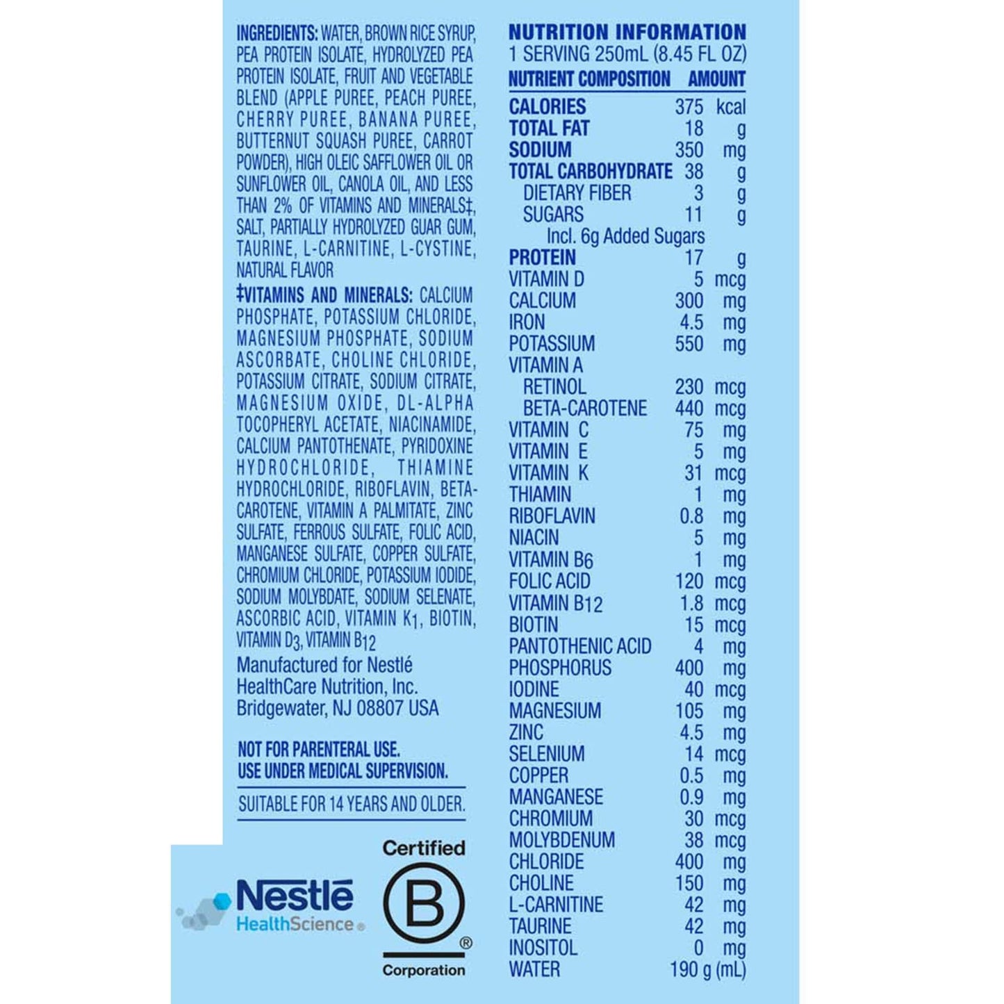 COMPLEAT, ORIGINAL 1.5 FRUIT MEDLEY 250ML (24/CS)