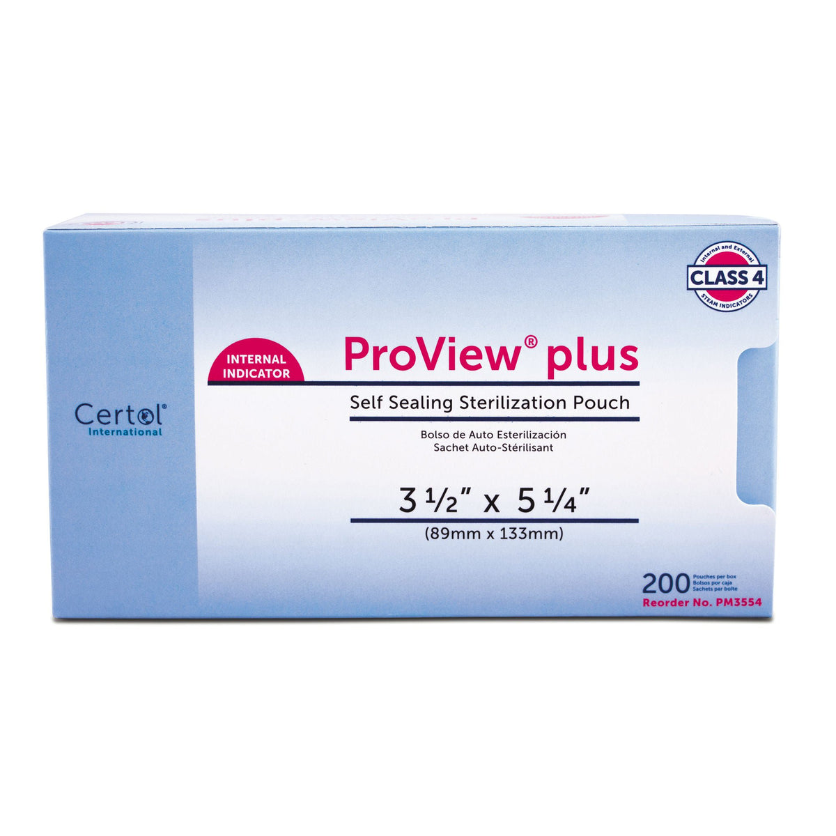 POUCH, PROVIEW + 3 1/2X5 1/4 (200/BX 6BX/CS) CERTOL