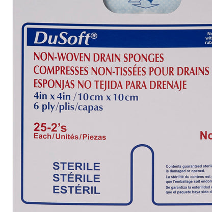 SPONGE, SPLIT HI-ABSRB 4"X4" 6PLY STR (25PK/BX 12BX/CS)