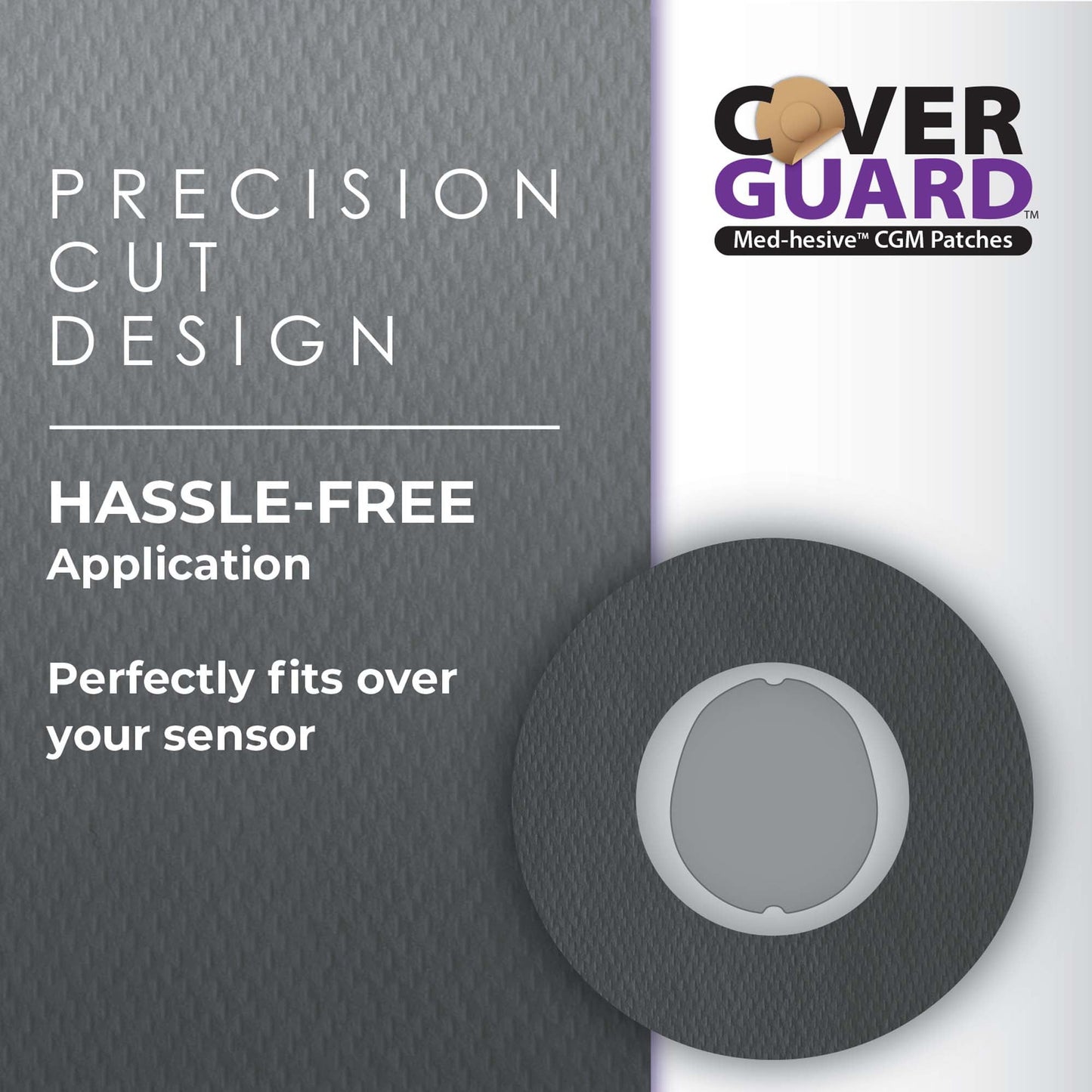 OVERPATCH, CVRGRD CTR CUT F/D EXCOM G7 BLK (25/CT 150CT/CS)