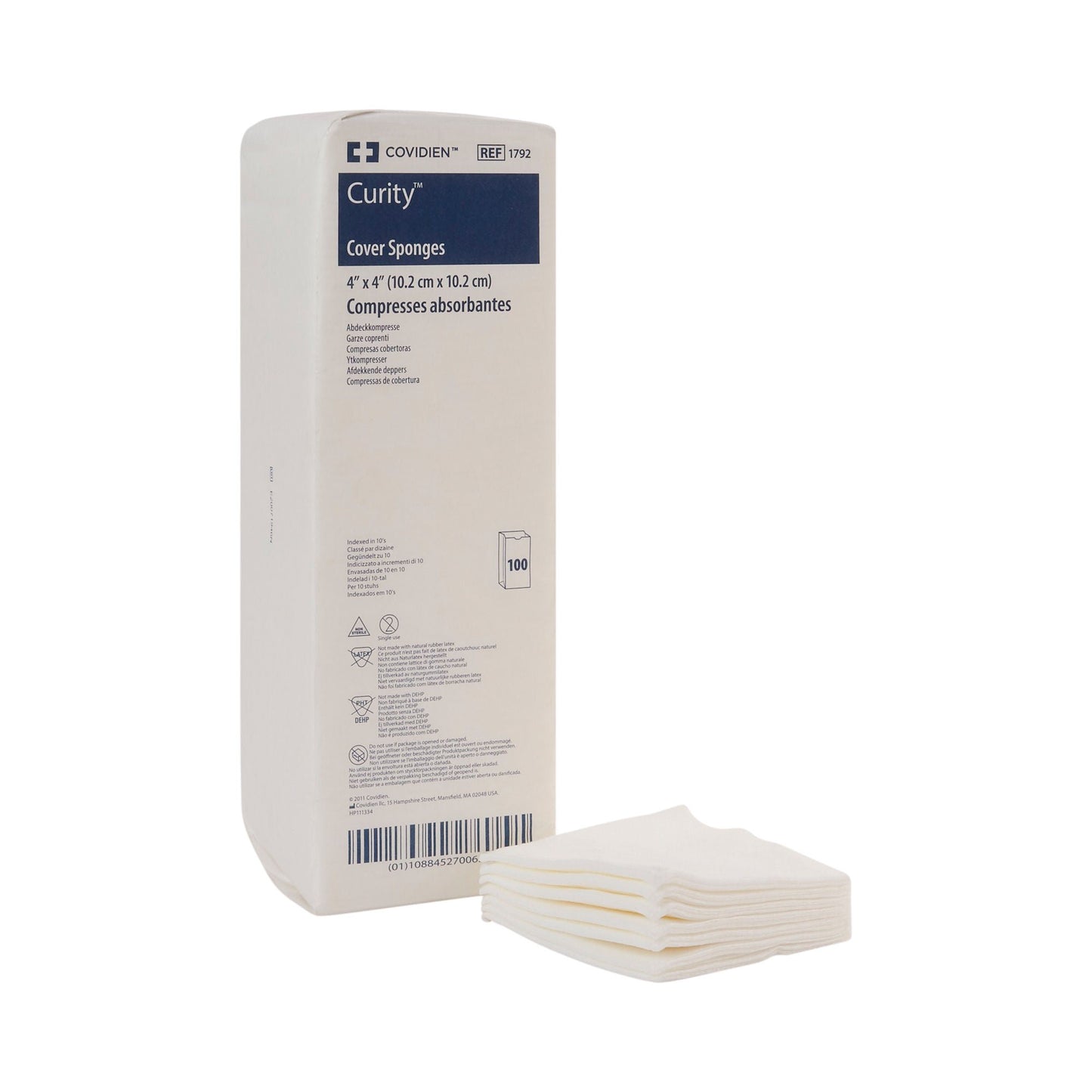 SPONGE, CVR N/STR 4"X4" (100/BG)