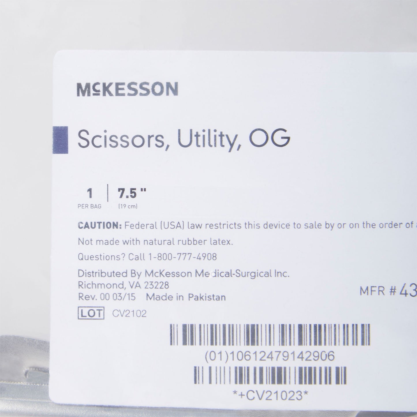 SCISSOR, UTILITY OG 7 1/2"