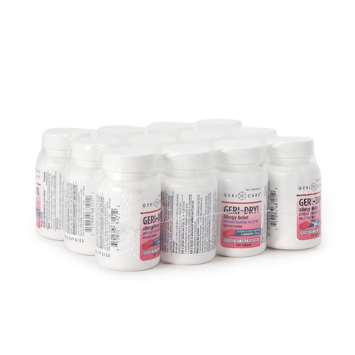 DIPHENHYDRAMINE, TAB 25MG (100/BT 12BT/CS)