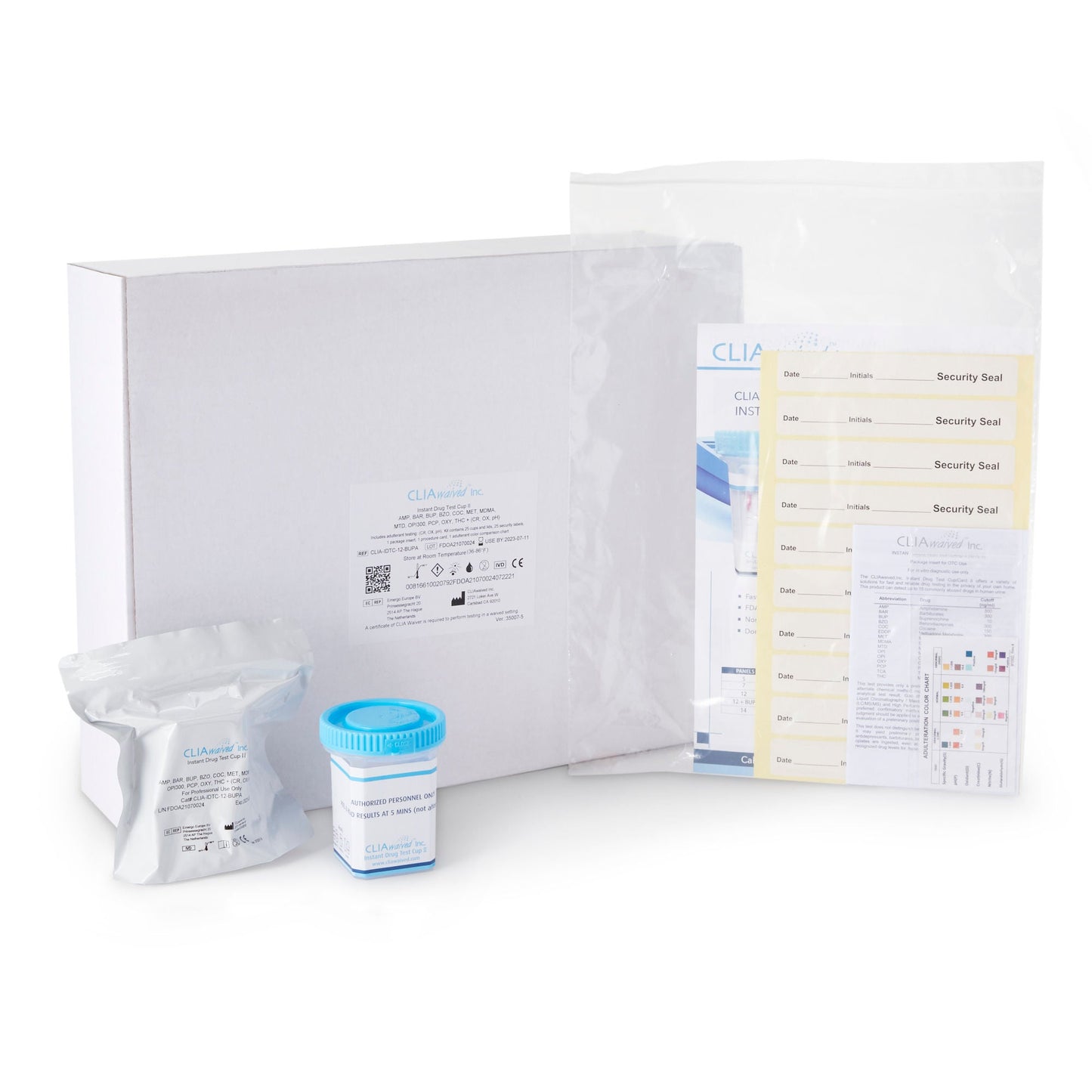TEST KIT, DRUG SCREEN 12PANEL TEST CUP IDTC (25/BX)