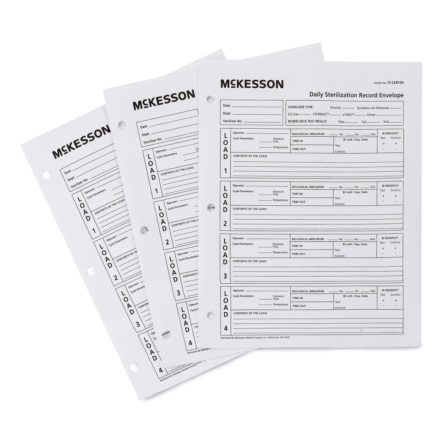 ENVELOPE, STERILIZER RECORD (100/PK 10PK/CS)