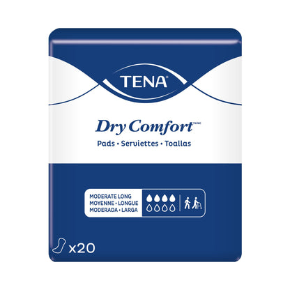 PAD, TENA DRY COMFORT MODERATELNG 6X20" (20/BG 6BG/CS)