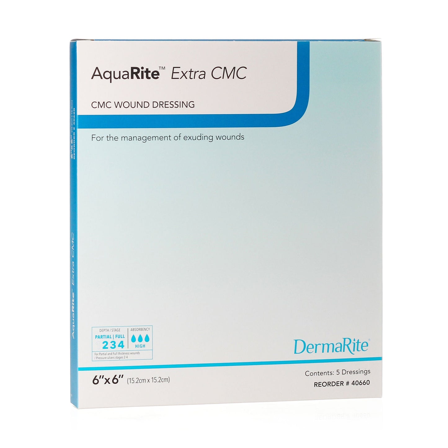 DRESSING, WND AQUARITE EXTRA CMC 6"X6" (5/BX)