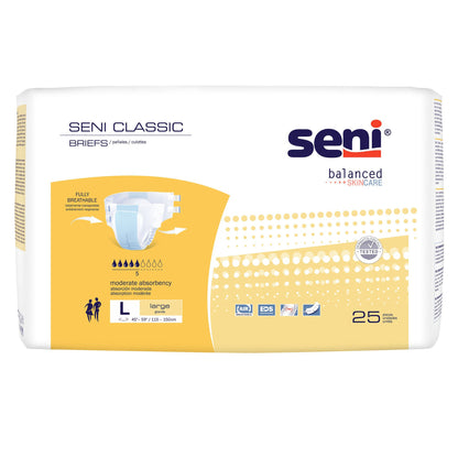 BRIEF, UNSX SENI CLASSIC LG BLU 45-59" (25/PK 4PK/CS)