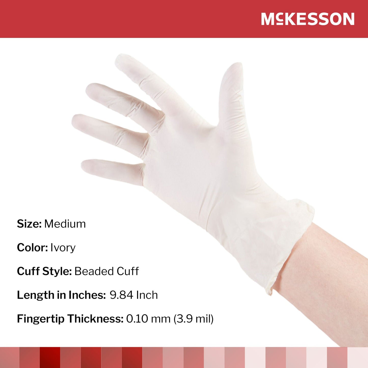 GLOVE, EXAM VNYLSTRCH MED N/S (100/BX 10BX/CS)