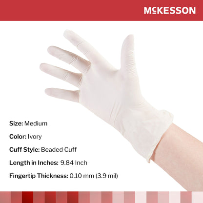 GLOVE, EXAM VNYLSTRCH MED N/S (100/BX 10BX/CS)
