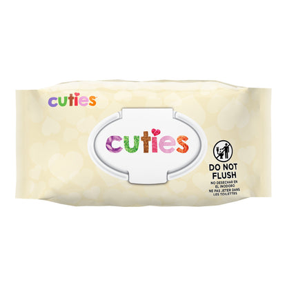 WIPES, QUITED BABY CUTIES SENSITIVE UNSCENTED (72/PK 12PK/CS