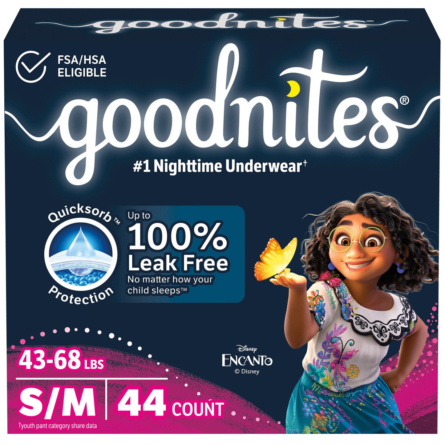 GoodNites® Absorbent Underwear for Girls, Small / Medium