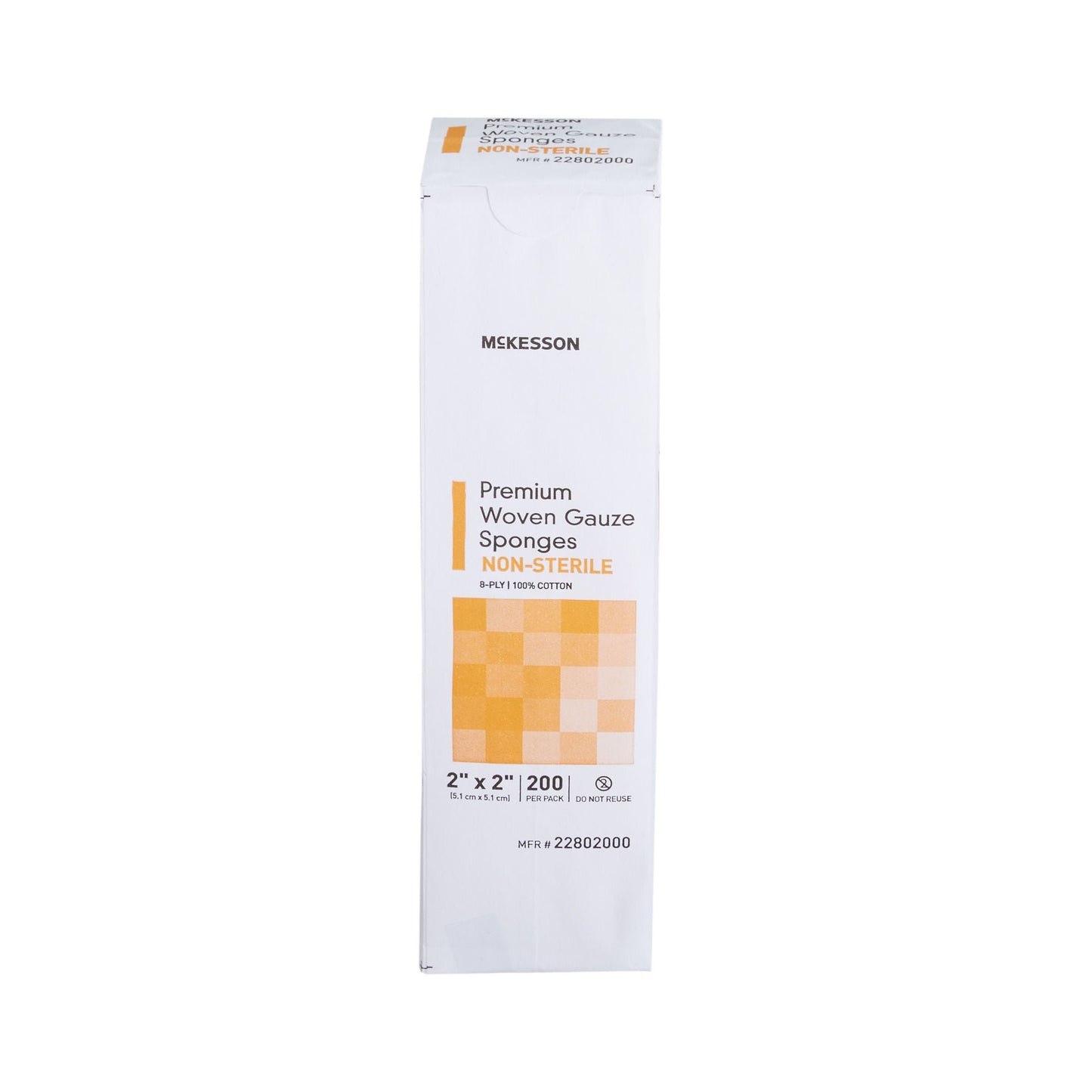 SPONGE, GAUZE 8PLY H-FOLD N/S 2"X2" (200/PK 25PK/CS)