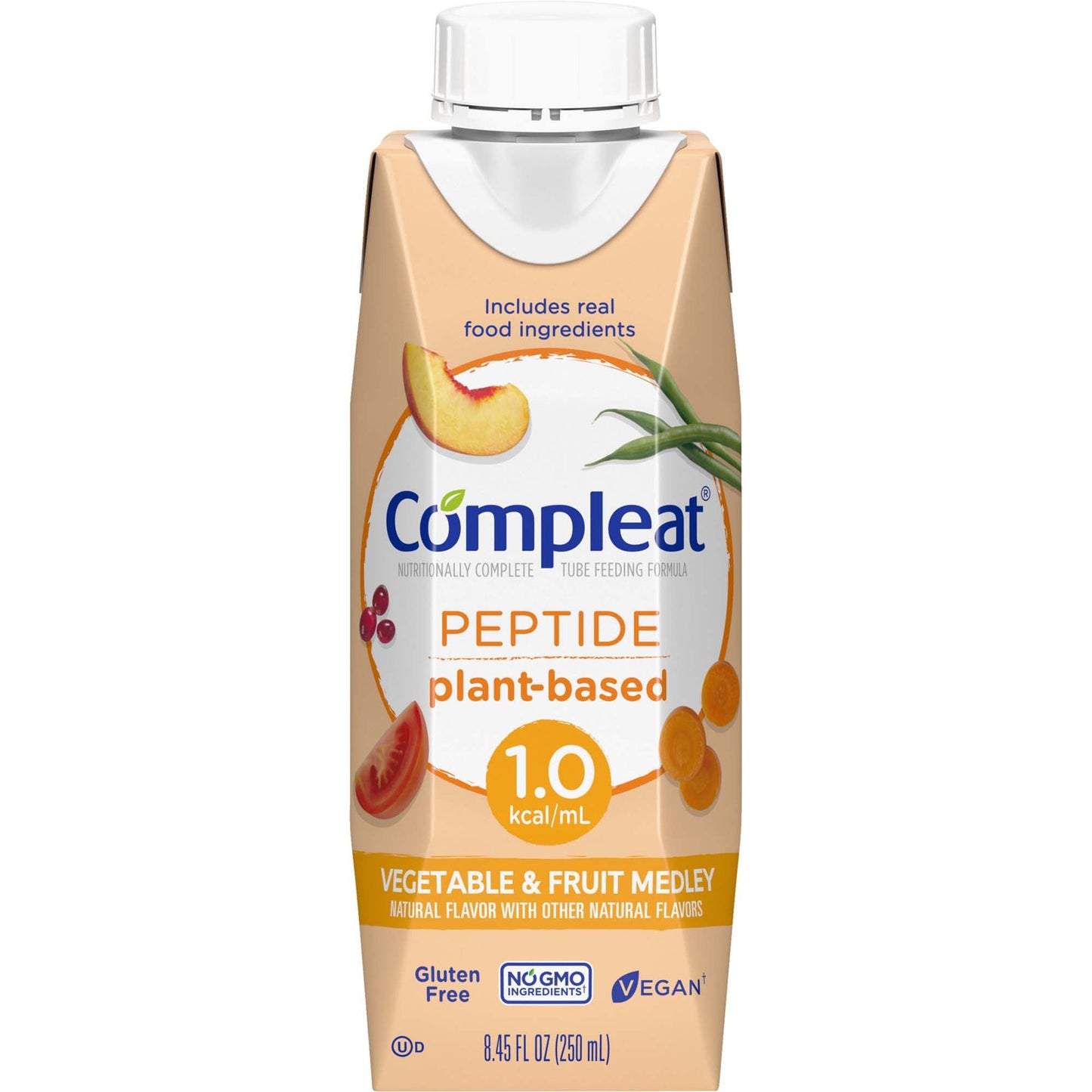 COMPLEAT PEPTIDE, 1.0 CAL VEG/FRUIT MEDLEY 250ML (24/CS)