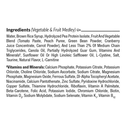 COMPLEAT PEPTIDE, 1.0 CAL PED VEG/ FRUIT MEDLEY 250ML (24/CS