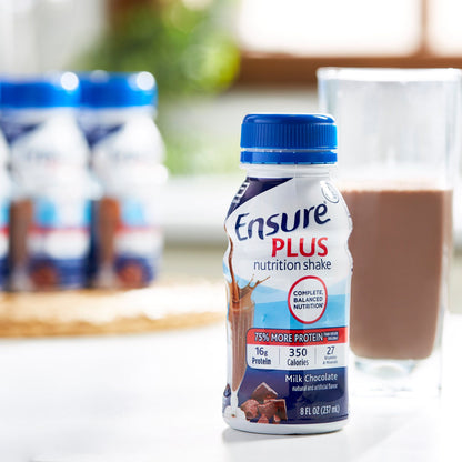 ENSURE PLUS, RTD CREAMY MILK CHOC 8OZ (6/PK 4PK/CS
