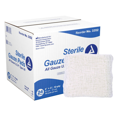 PAD, GAUZE 2X2X12 (100/BX 24BX/CS)