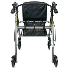 WALKER, ROLLATOR LTWT FOLDING ALUM W/6" WHLS SLVR 300LB