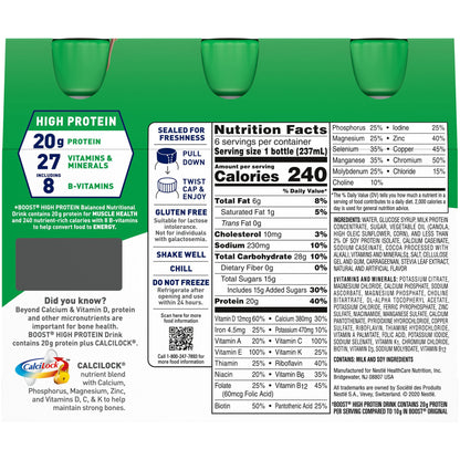 BOOST, HIGH PROTEIN CHOCOLATE 8OZ (6/PK 4PK/CS)