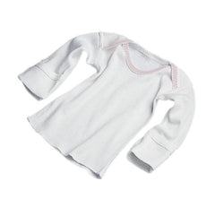 SHIRT,BABY,TIESIDE,LONG SLEEVE,WHITE,3MO