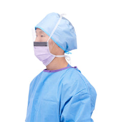 Fluid-Resistant Surgical Face Masks w/Ey